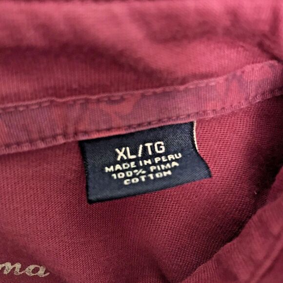 Tommy Bahama 100% Pima Cotton Golf Polo Men's XL Plum 1/4 Button Preppy Shirt - Picture 8 of 12